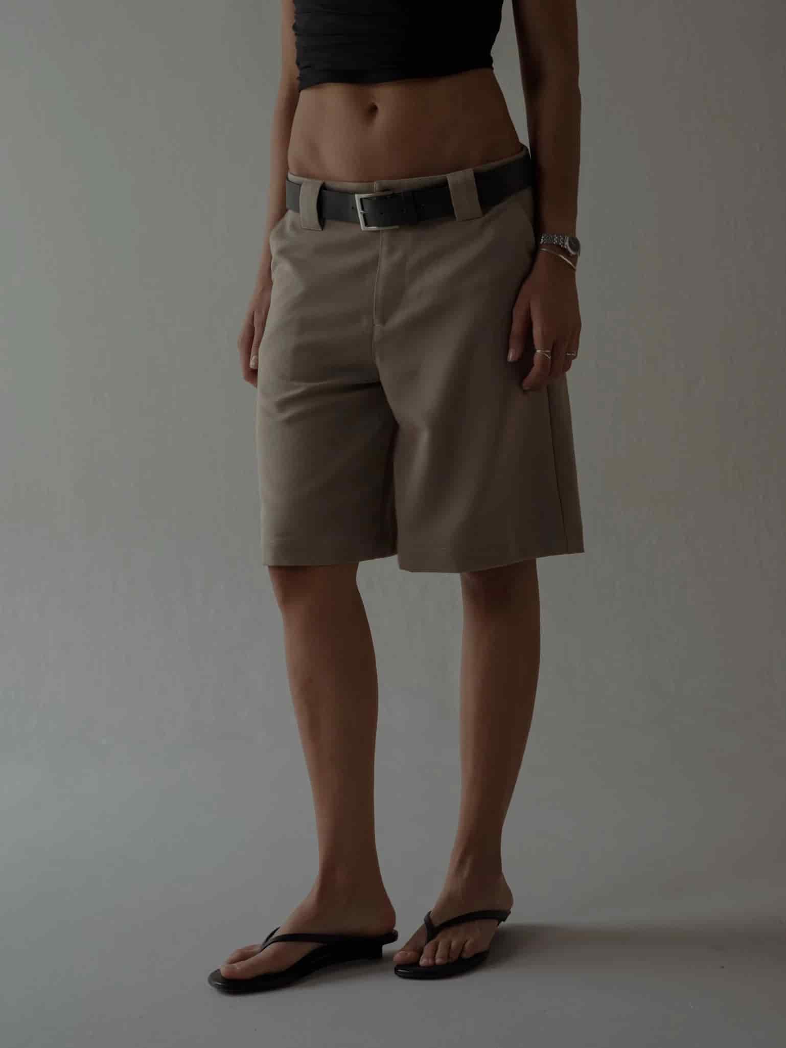 LONG CLASSIC SHORTS - TAUPE - miniatura 5