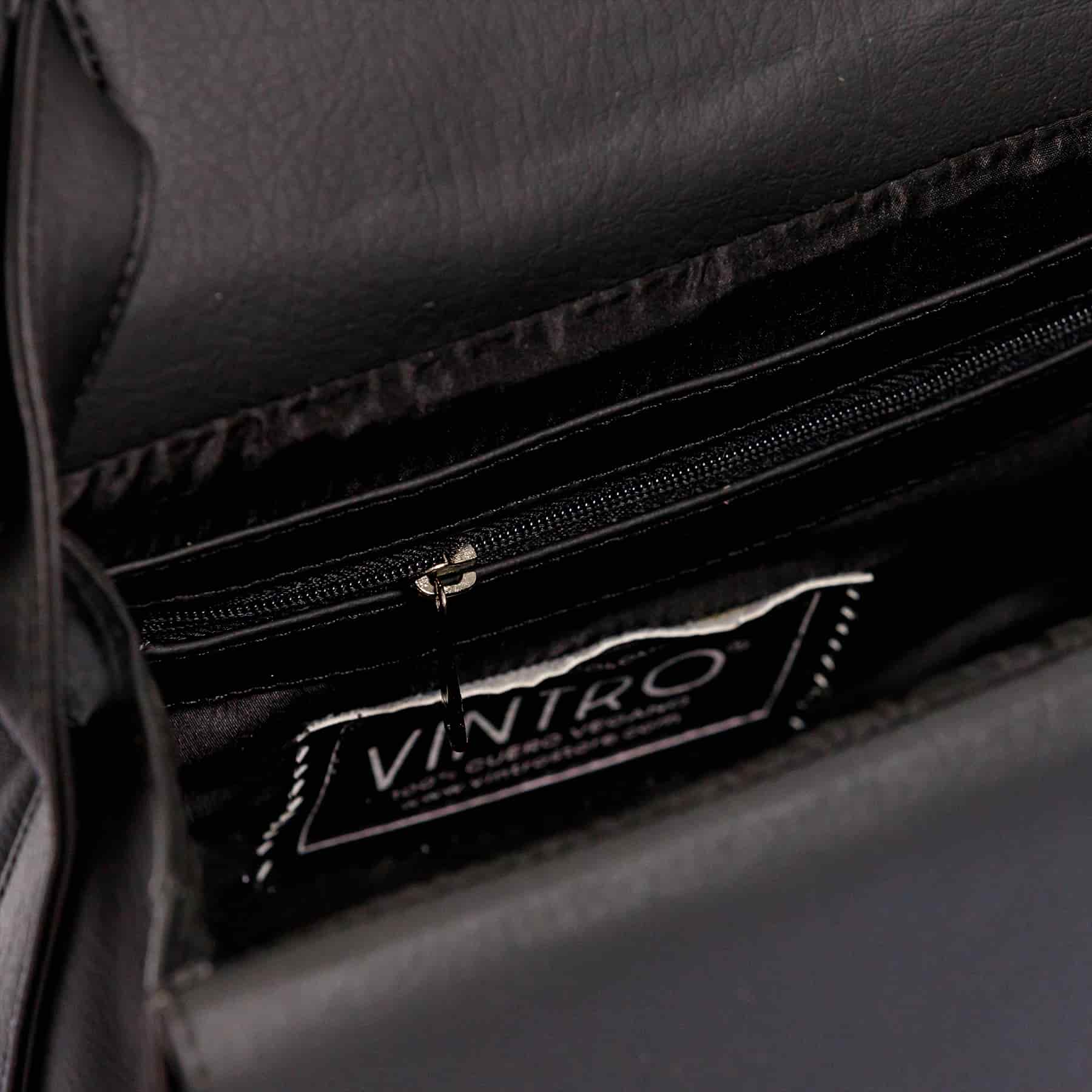 Cartera Para Mujer Dandy Negro Con Cargadera En Cadena - miniatura 5