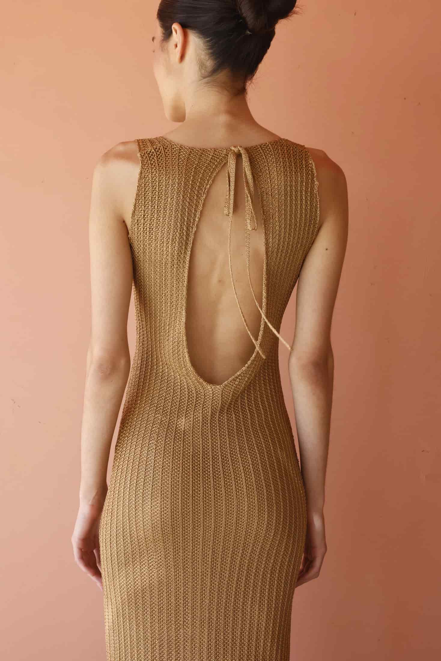TAROA DRESS - GOLD - miniatura 3