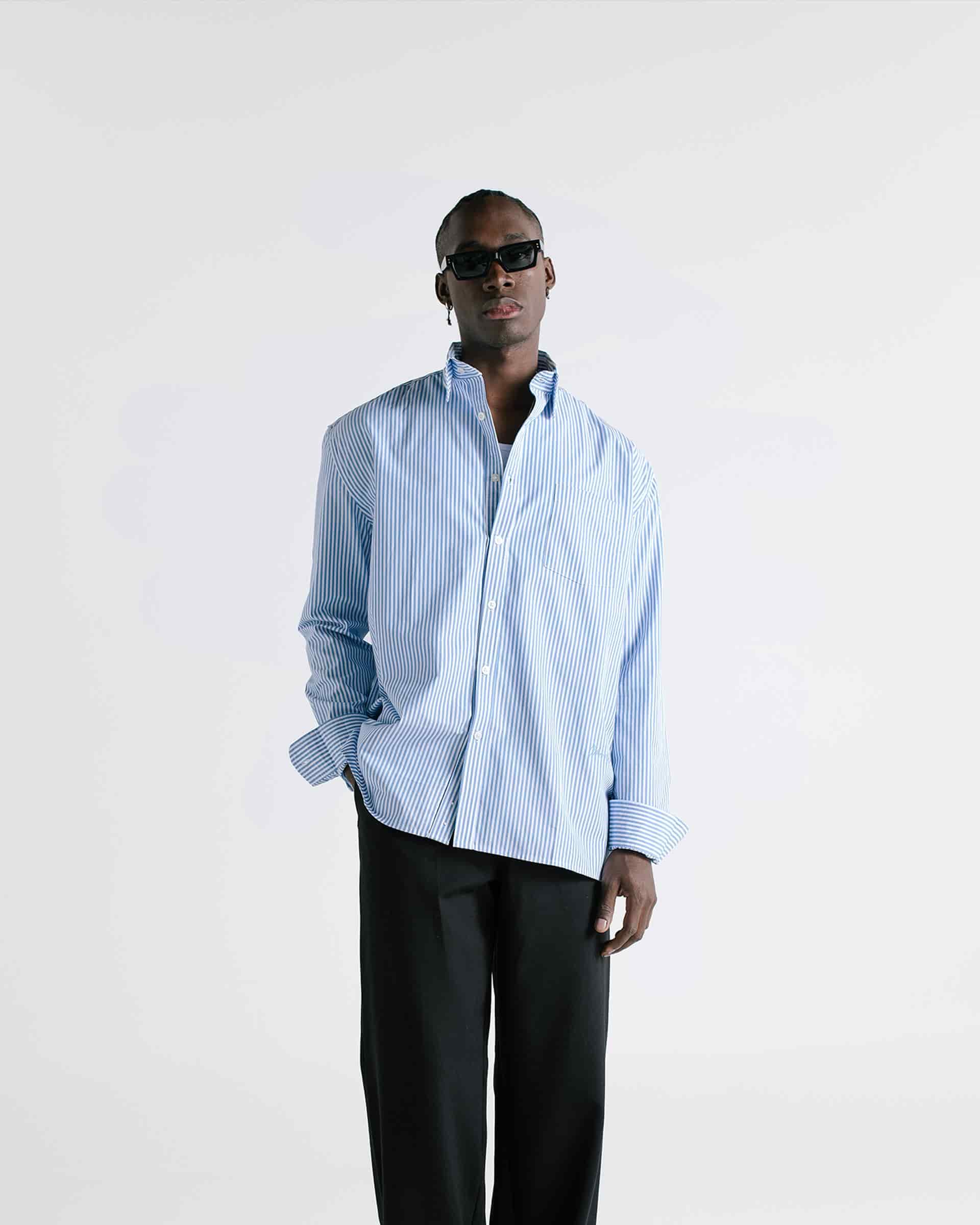 Pinstripe Shirt - Light Blue - miniatura 2