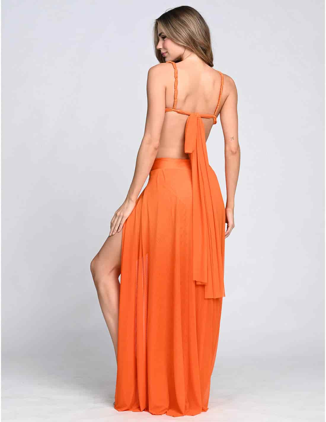 Vestido Cisne Citrus Orange - miniatura 3