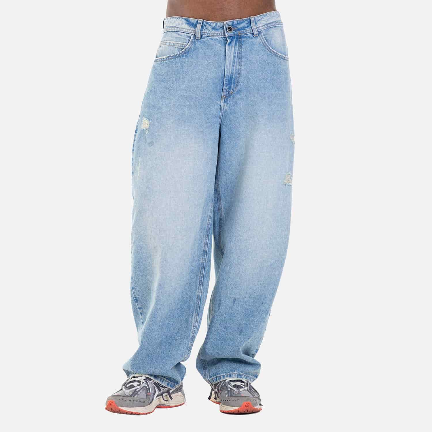 Cow Barrel Fit Denim Light Blue - miniatura 14