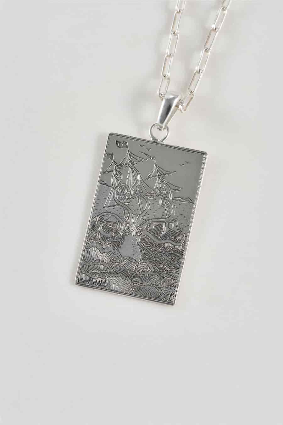 Cadena kraken plata - miniatura 5