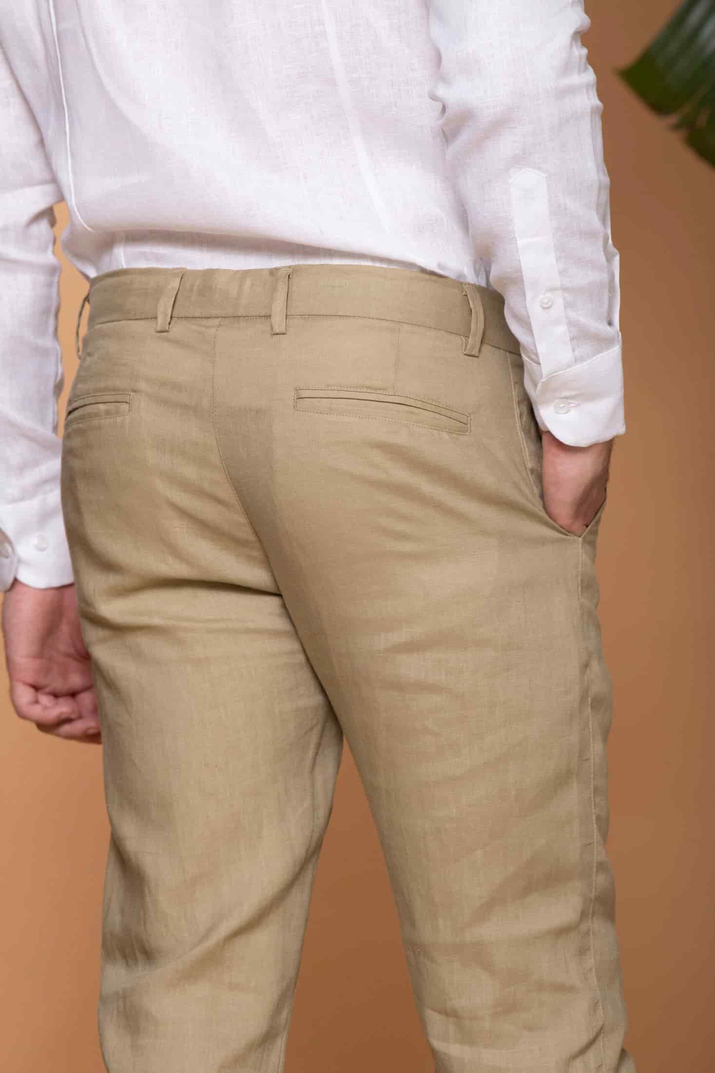 Traje Slim Fit 100% Lino Verde Aloe - miniatura 4