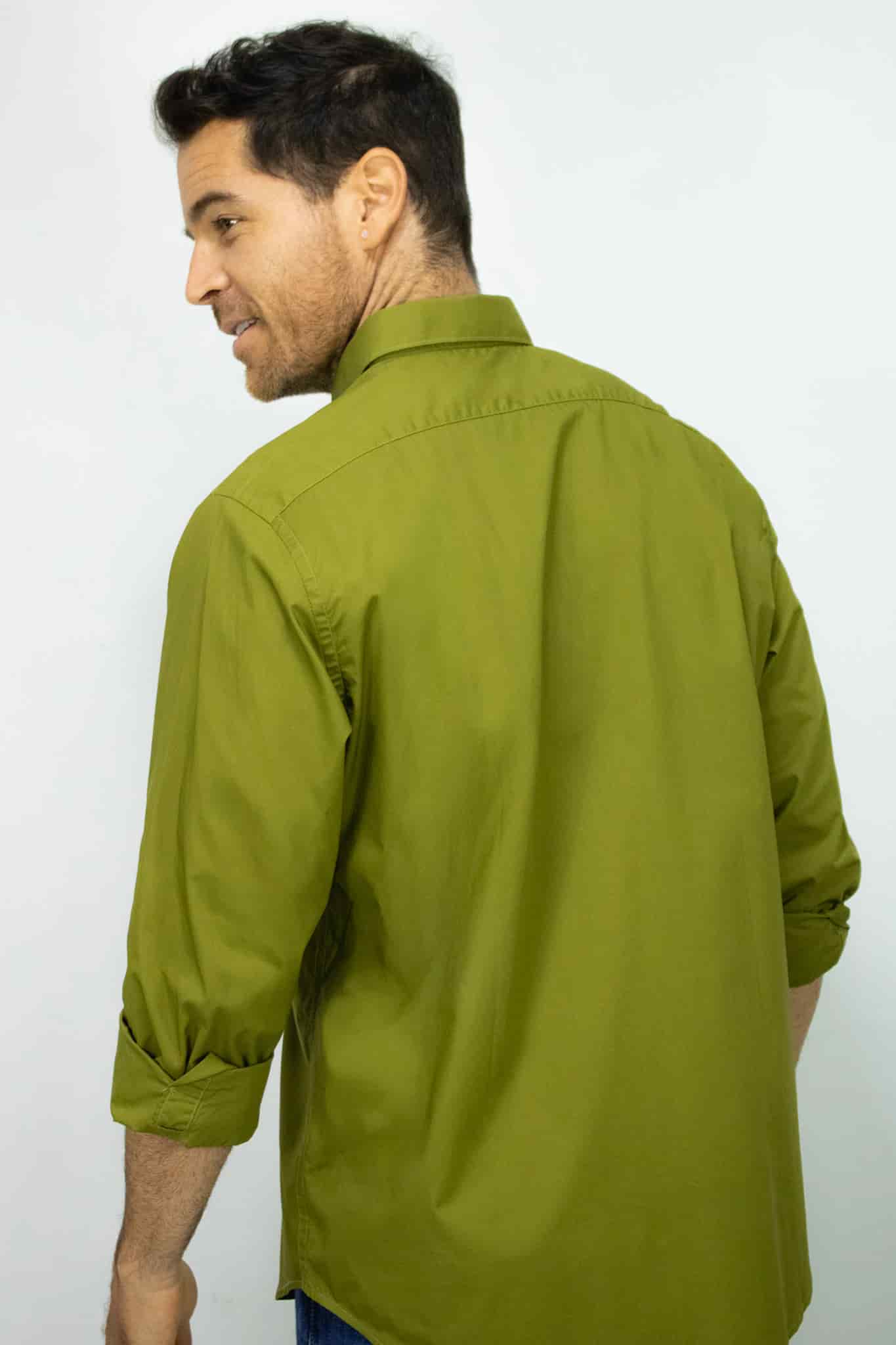 Camisa Manga Larga Oxford Verde - miniatura 3