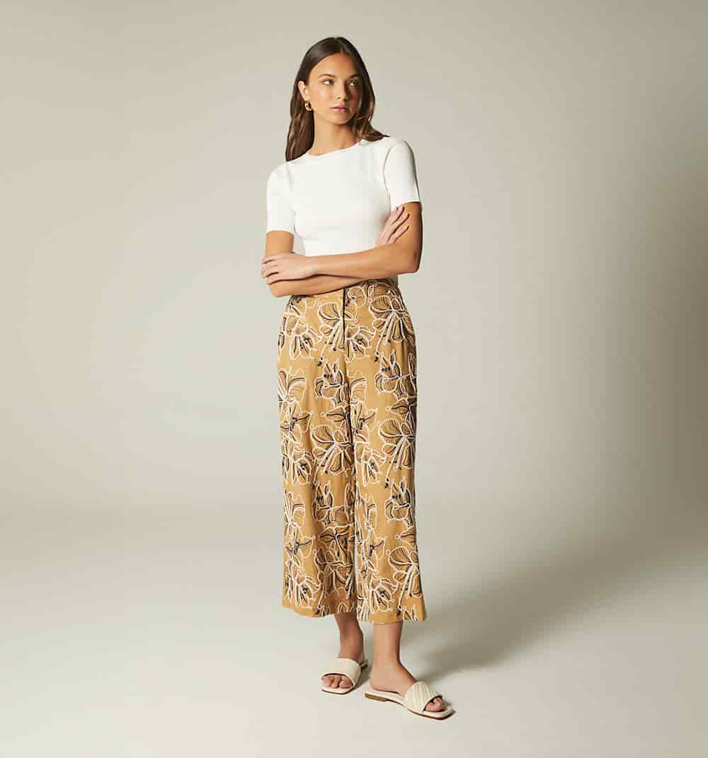 Pantalon culotte tiro alto - miniatura 1