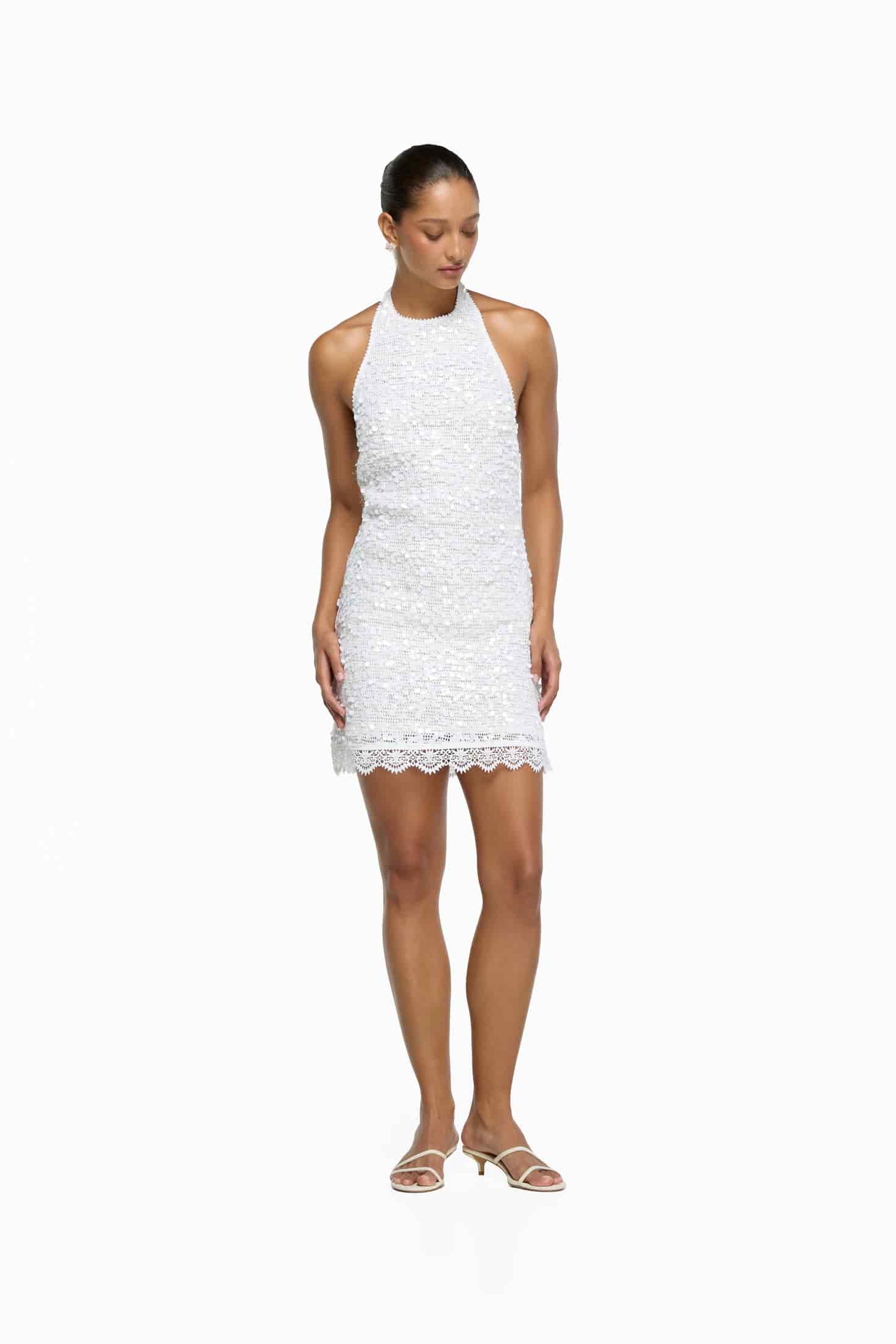 LUMINA MINI DRESS WHITE - miniatura 4