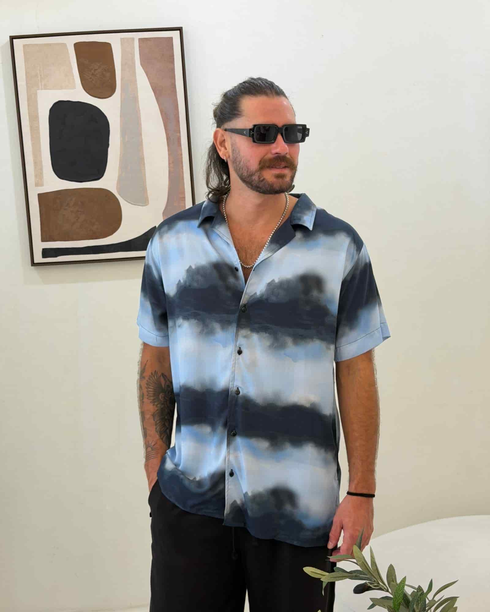 Camisa 3/4 Blue aurora - miniatura 1
