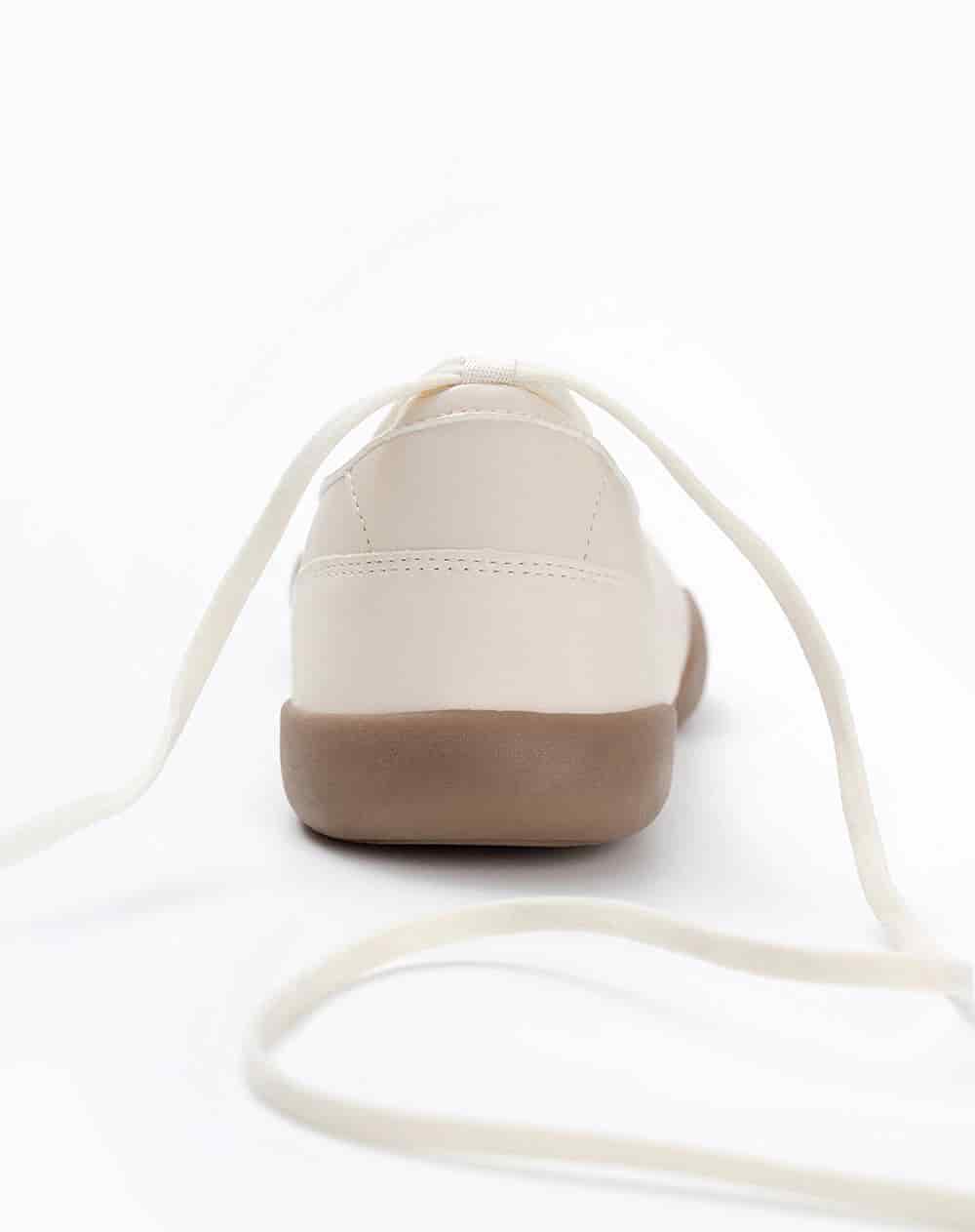 Baletas cordones beige mujer - miniatura 3