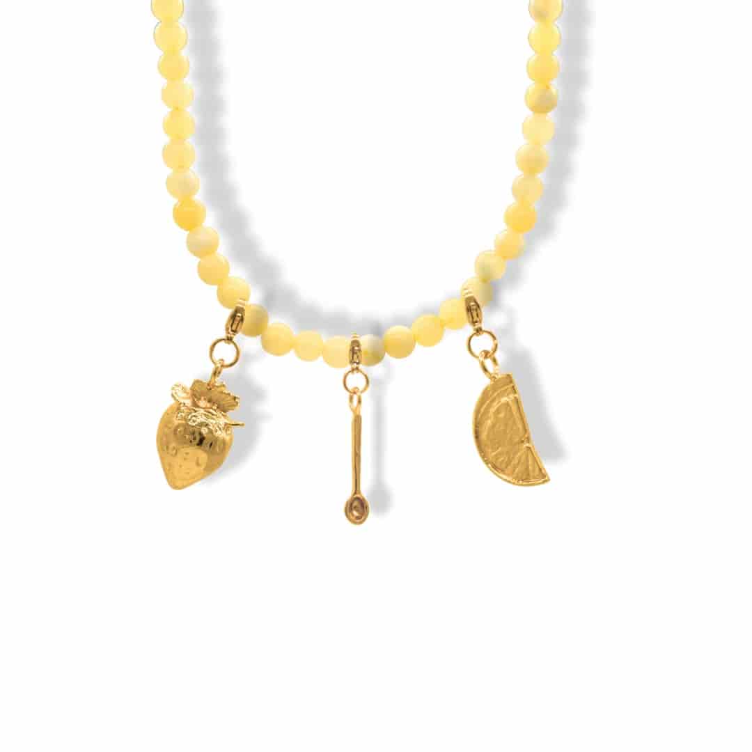 Collar de aragonita amarillo - miniatura 3