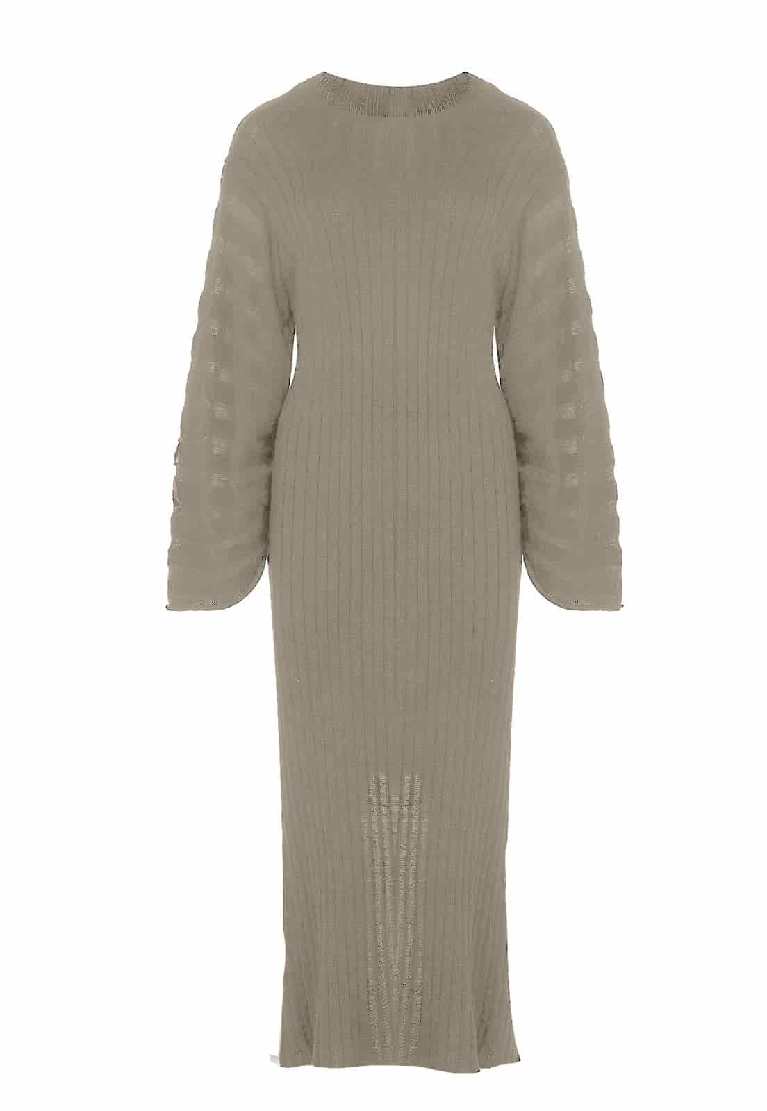 RIBBED WOVEN DRESS - miniatura 8