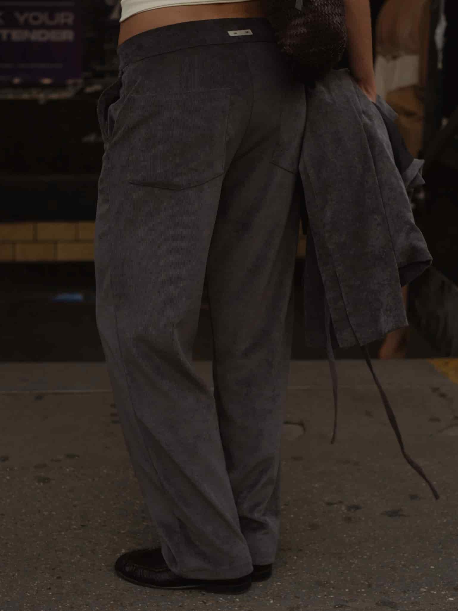 CORD STRAIGHT TROUSER - DEEP BROWN - miniatura 11
