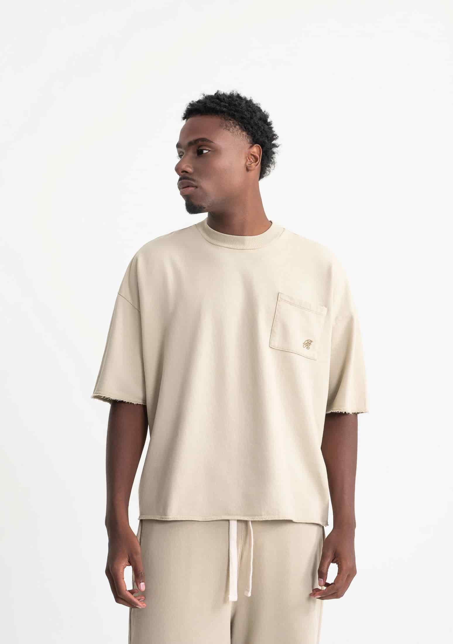 Rustic taupe pocket t-shirt - miniatura 2