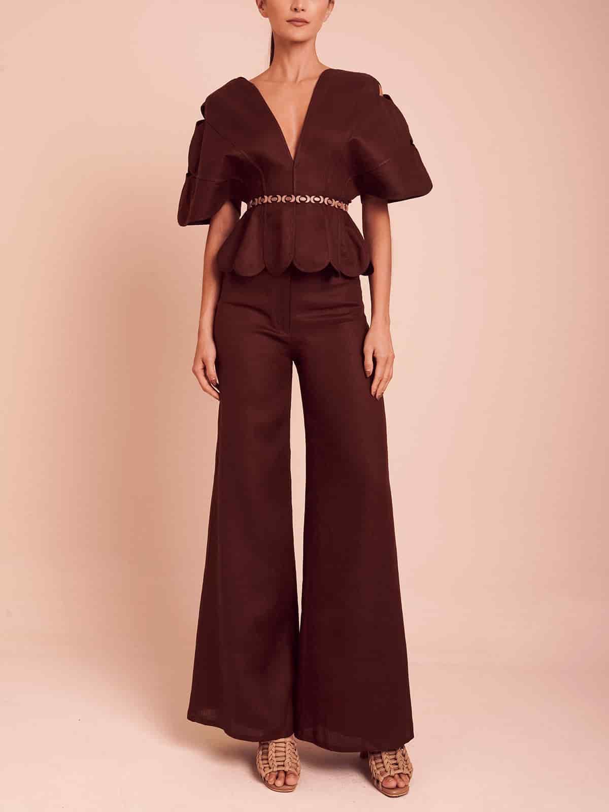 SARABI PANT UMBER BROWN - miniatura 3