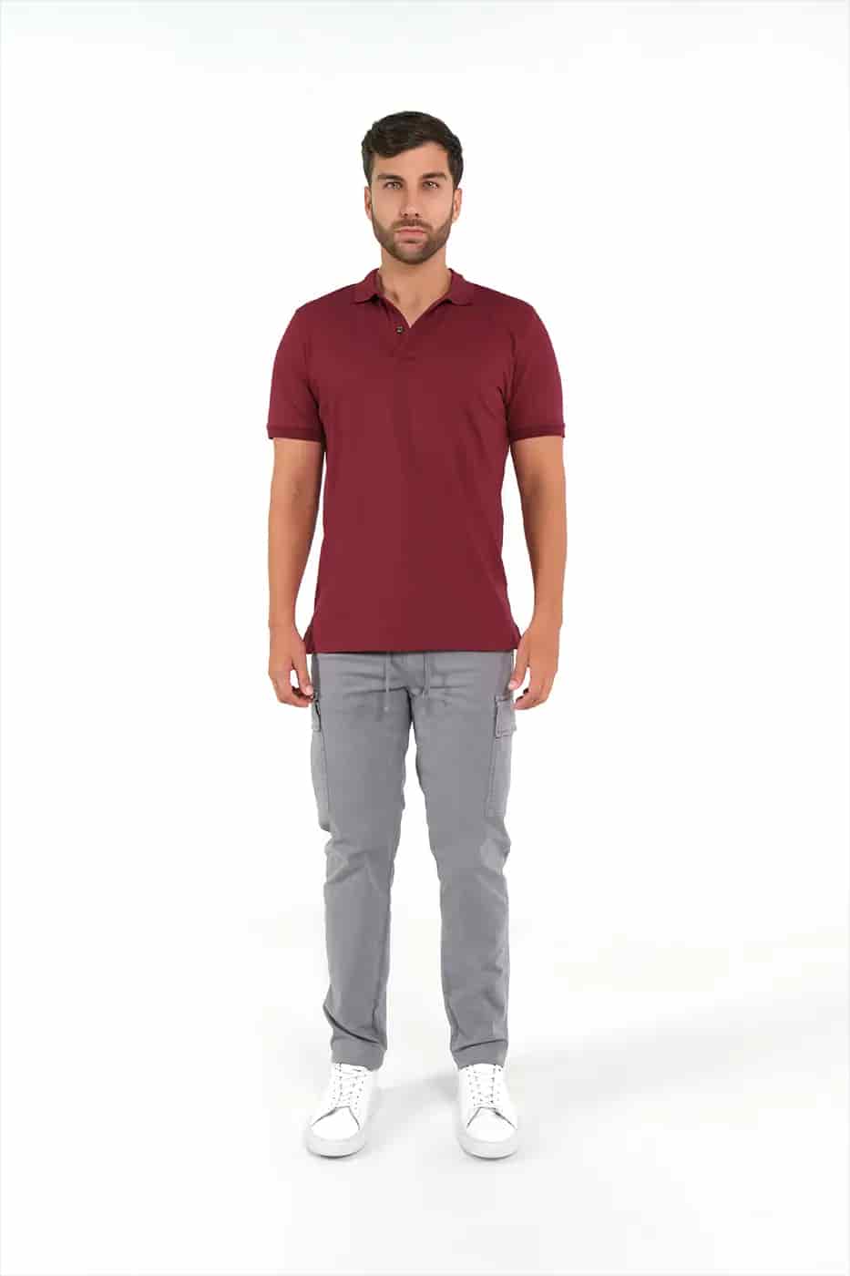 Camiseta Polo 100% Algodón Vinotinto - miniatura 2