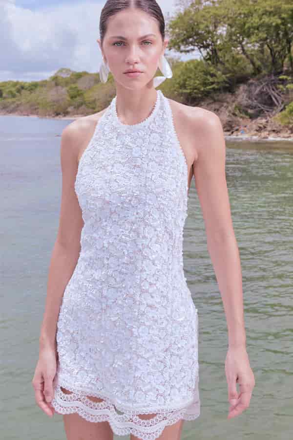 MEDIANOCHE MINI DRESS WHITE - miniatura 1