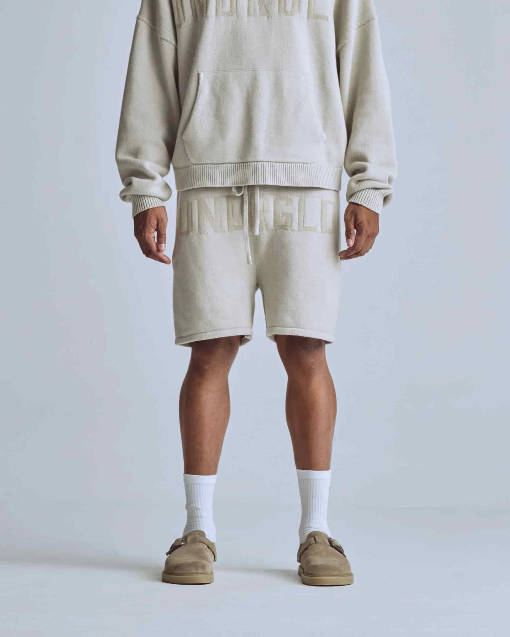 Basics UNDRGLD Knitted Shorts Cream - miniatura 8