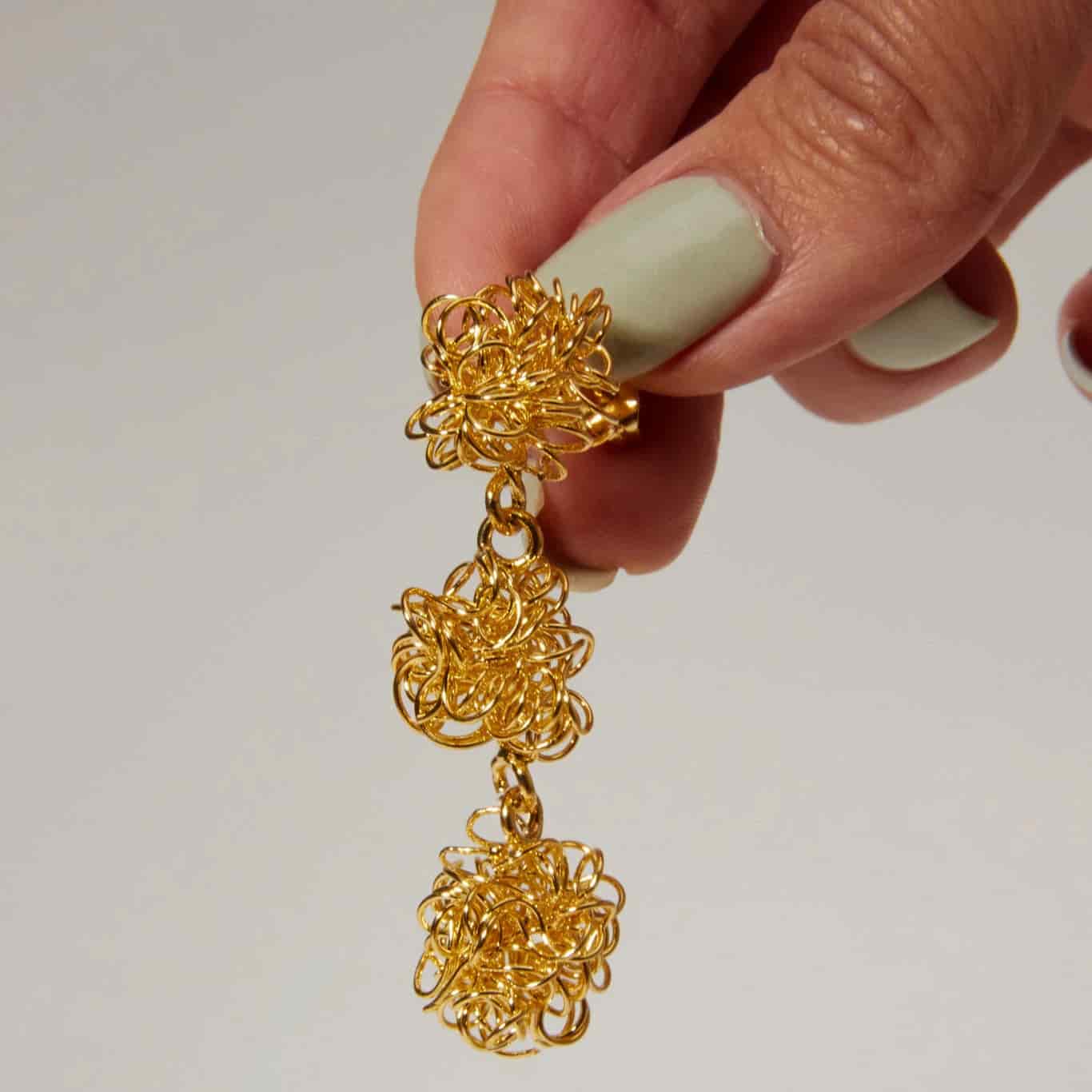 Golden Blossoms Earrings - miniatura 3