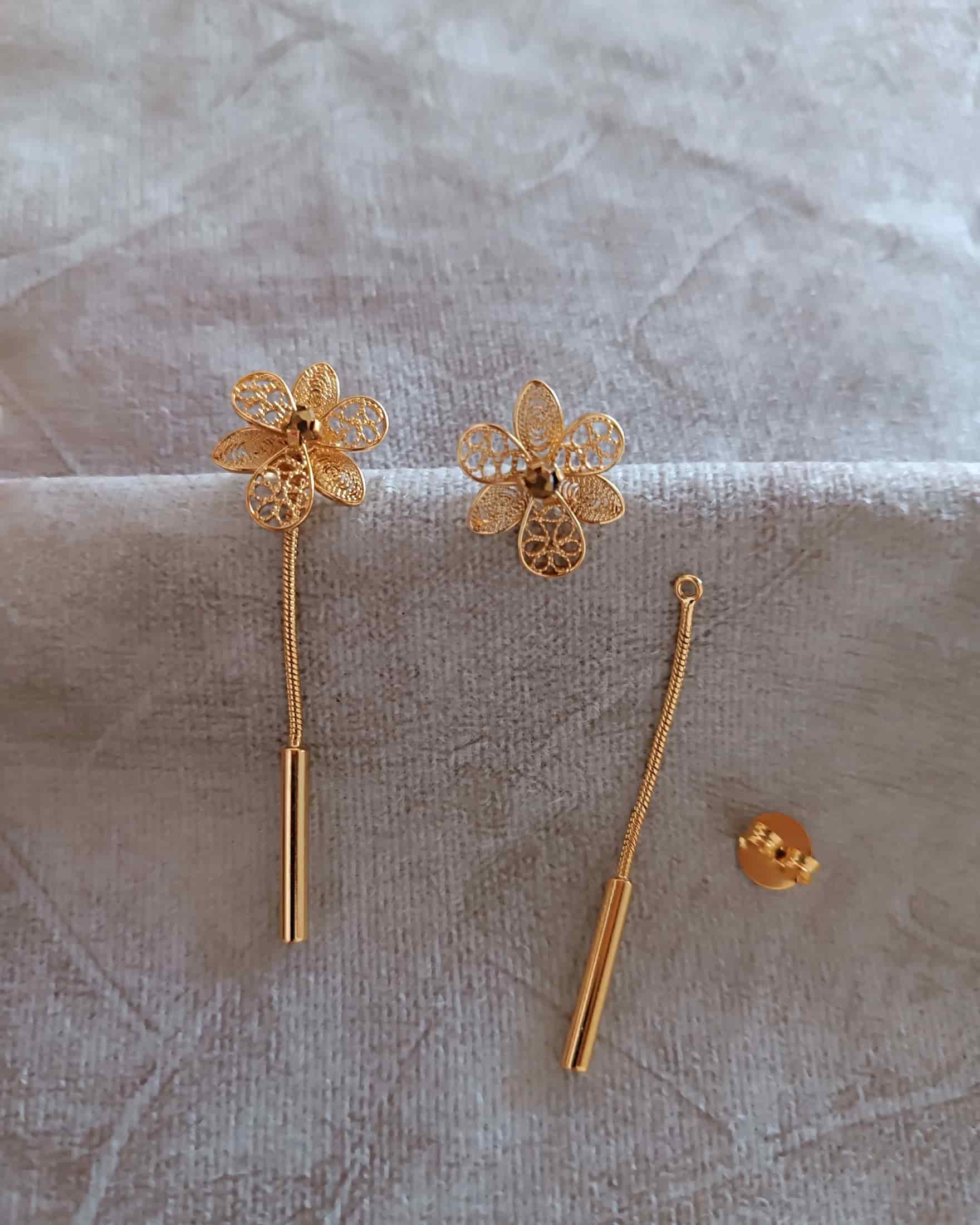 Aretes filigrana doble función Esther - miniatura 5