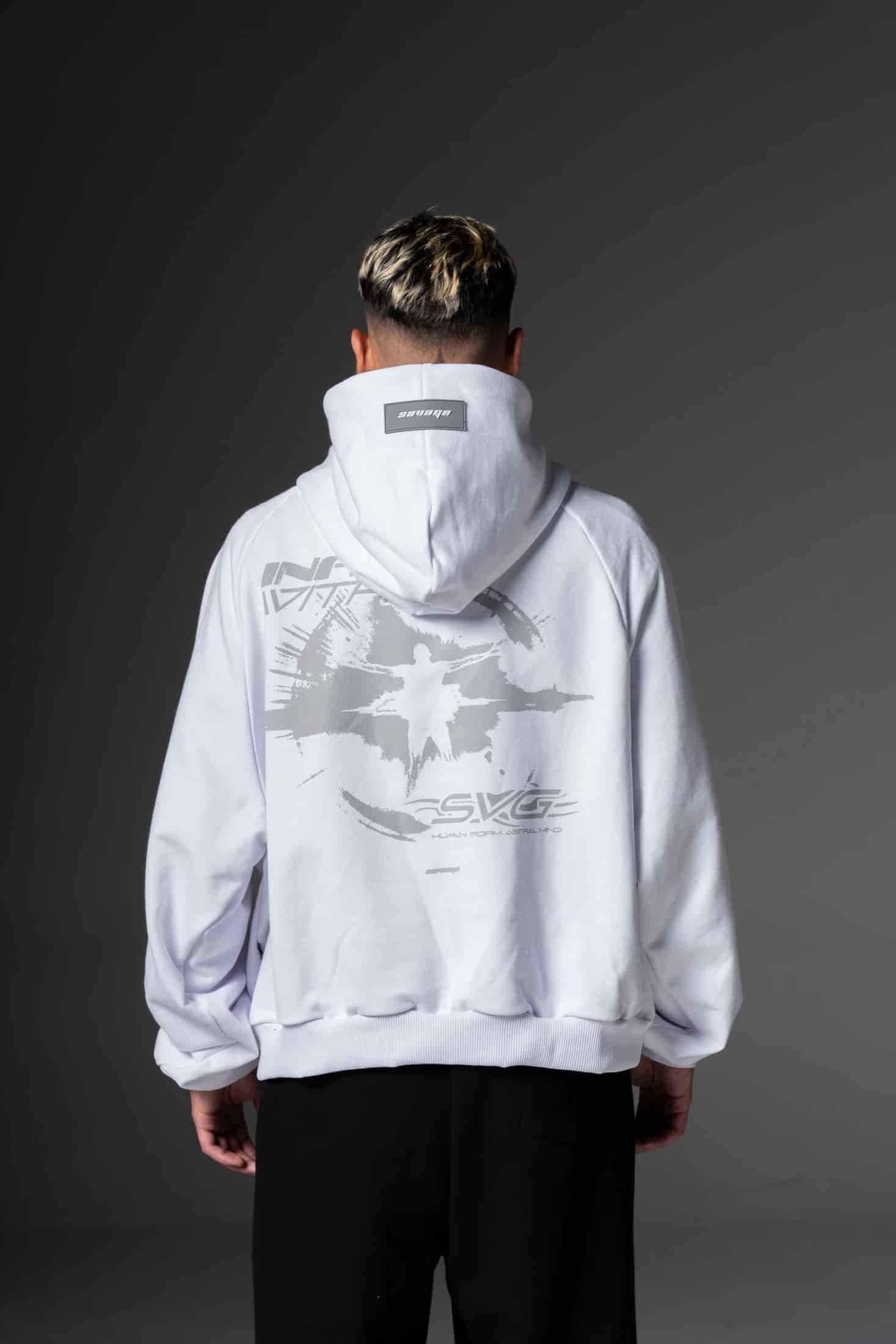 Hoodie Boxy fit Human form   400 gramos - miniatura 2