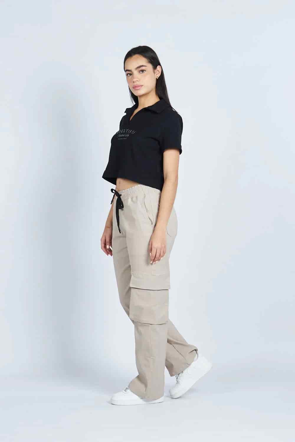 Lounge cropped Polo textura Negra | Drop 03 | - miniatura 2