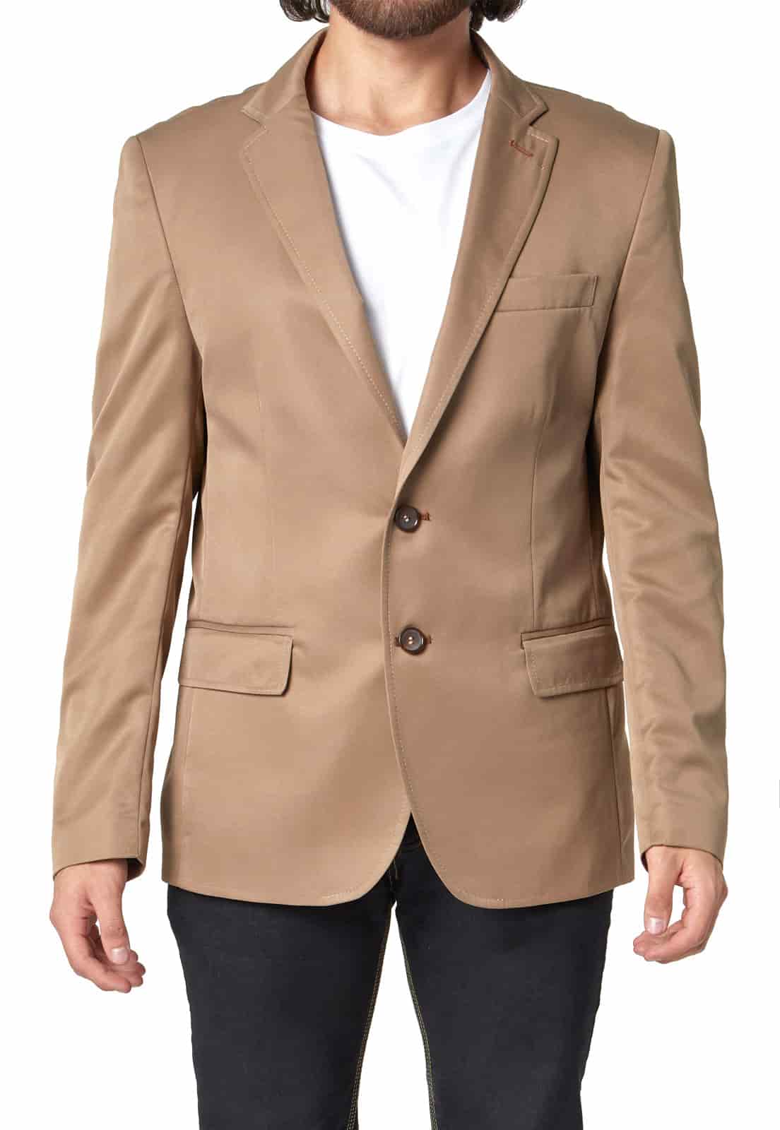 Blazer clásico café claro. - miniatura 9