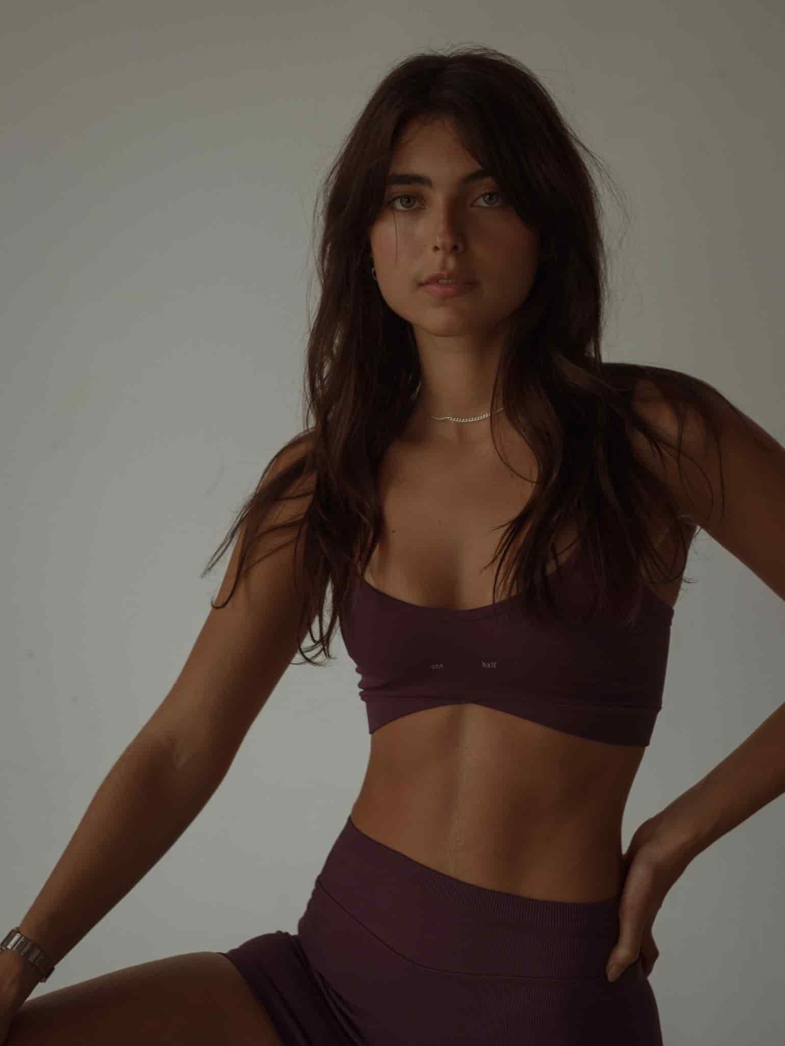 OVERLAY SEAMLESS CROP TOP - CRANBERRY - miniatura 5