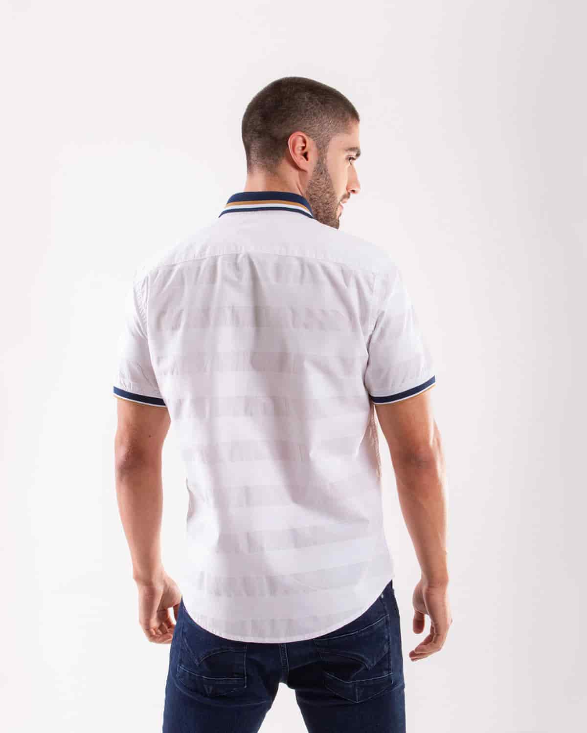 Camisa blanca manga corta para hombre - miniatura 28
