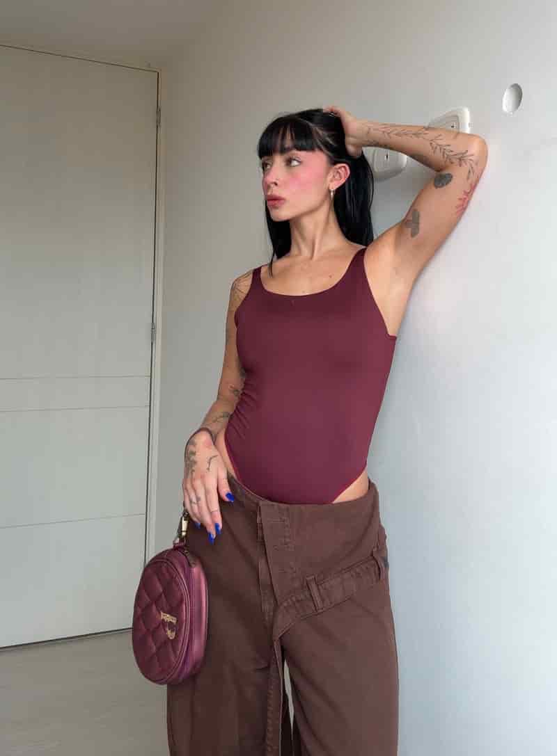 Body Lycra Hanna - Burgundy - miniatura 4