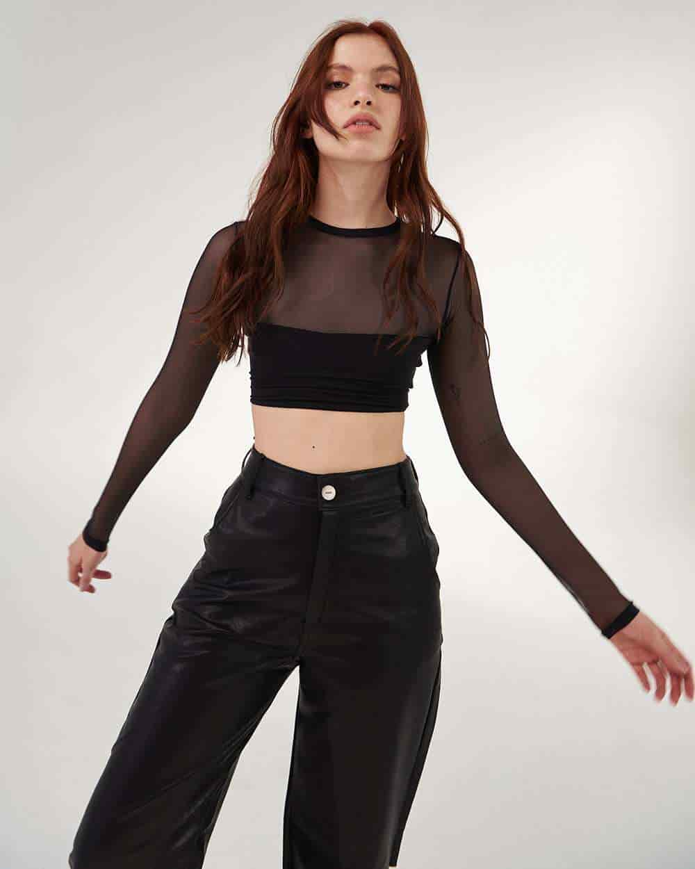 BLACK MESH TOP - miniatura 5