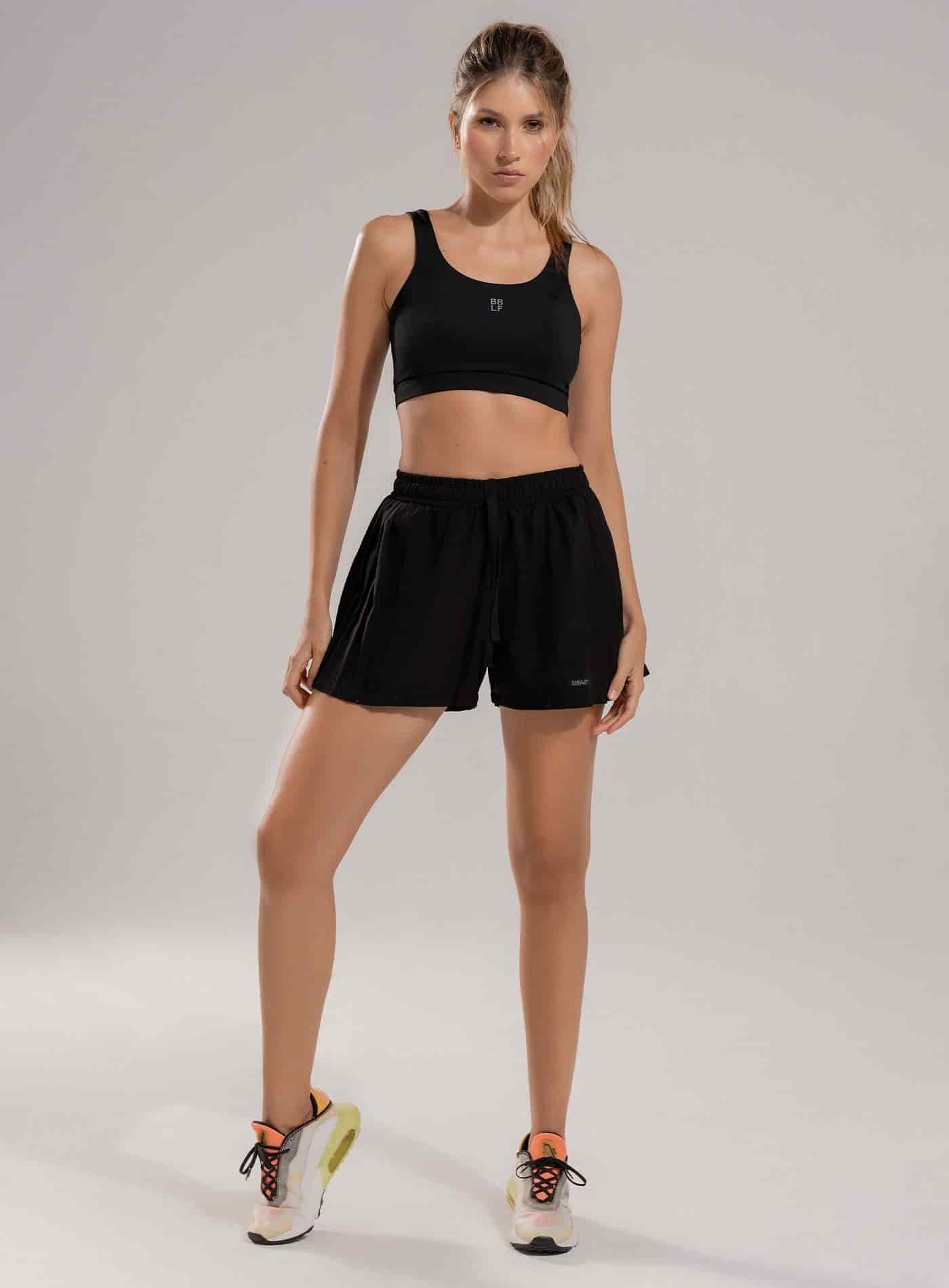 SHORT DEPORTIVO CON DISEÑO PLISADO  Y SHORT INTERNO - PRECIO ESPECIAL - miniatura 1
