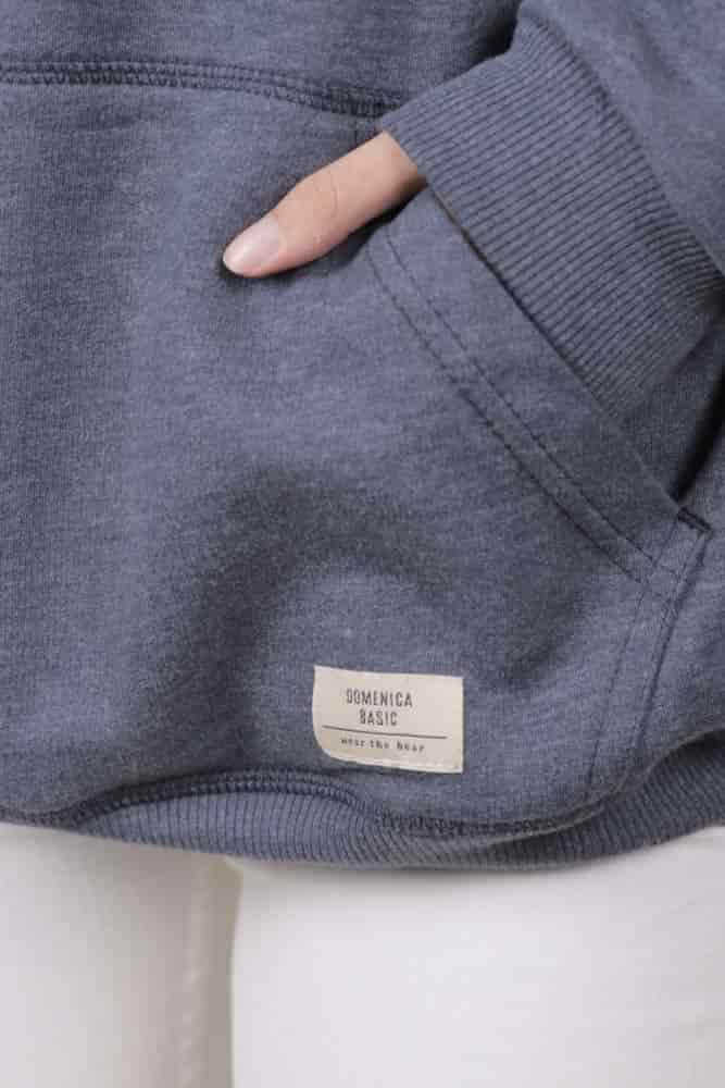 HOODIE AZUL UNISEX- BÁSICO - miniatura 2