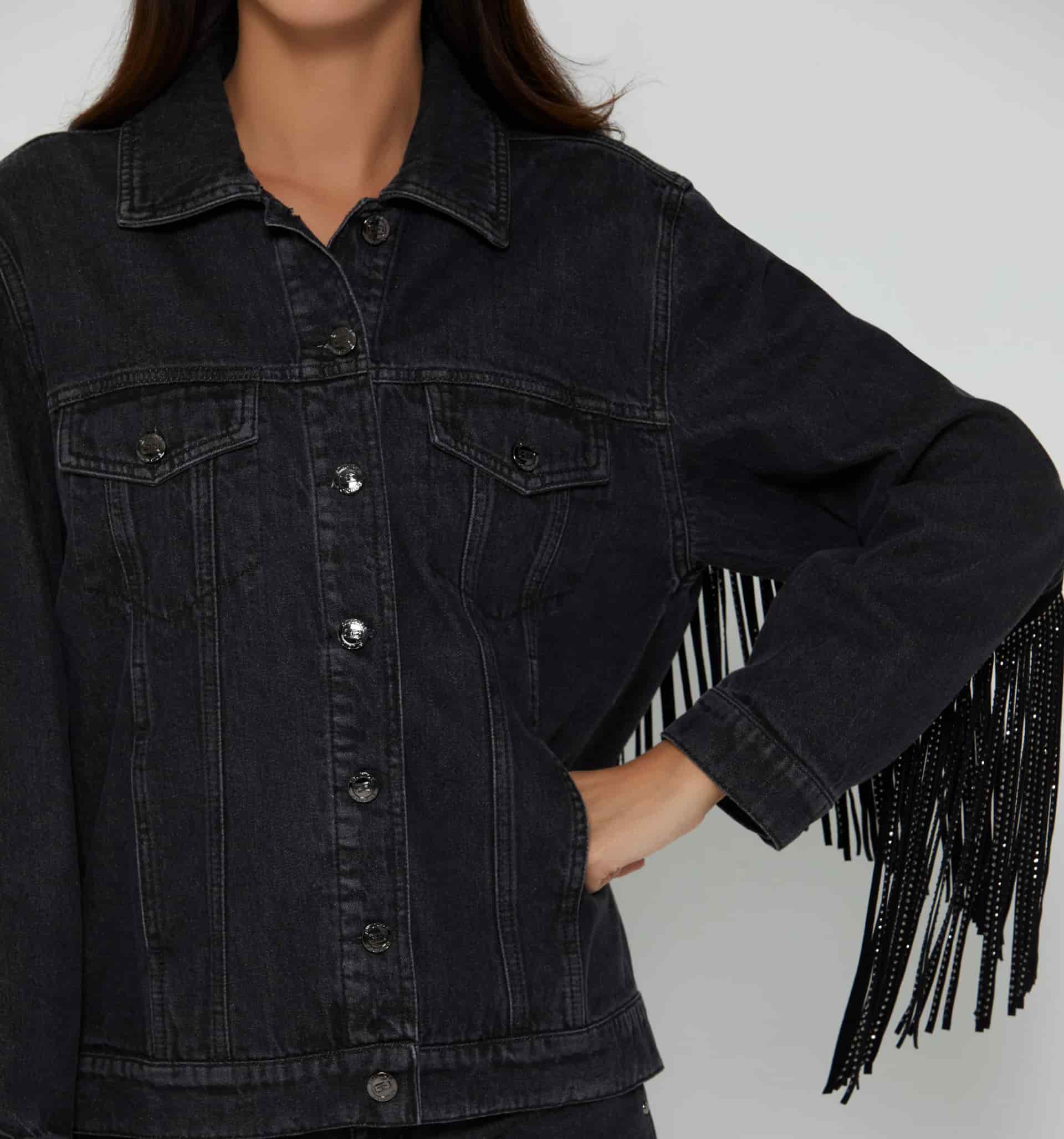 Chaqueta over size con flecos - miniatura 3