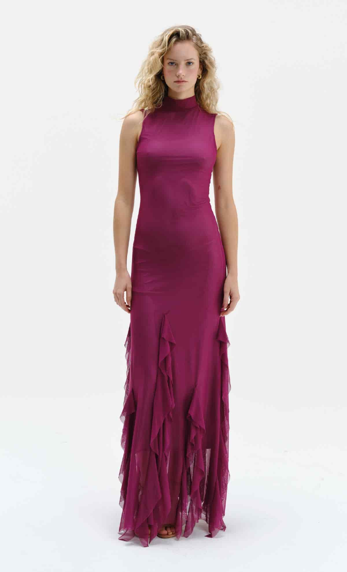 Vestido largo Aneta Mauve - miniatura 2