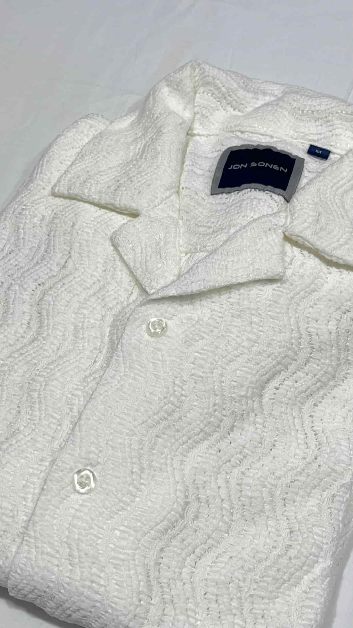 Camisa con textura manga corta para hombre Jon Sonen 027225010 - miniatura 2