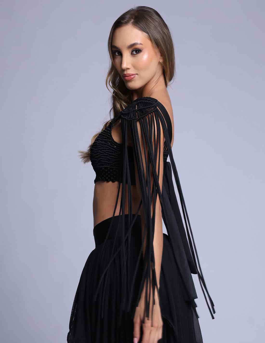 Crop Top Unlates Negro - miniatura 3