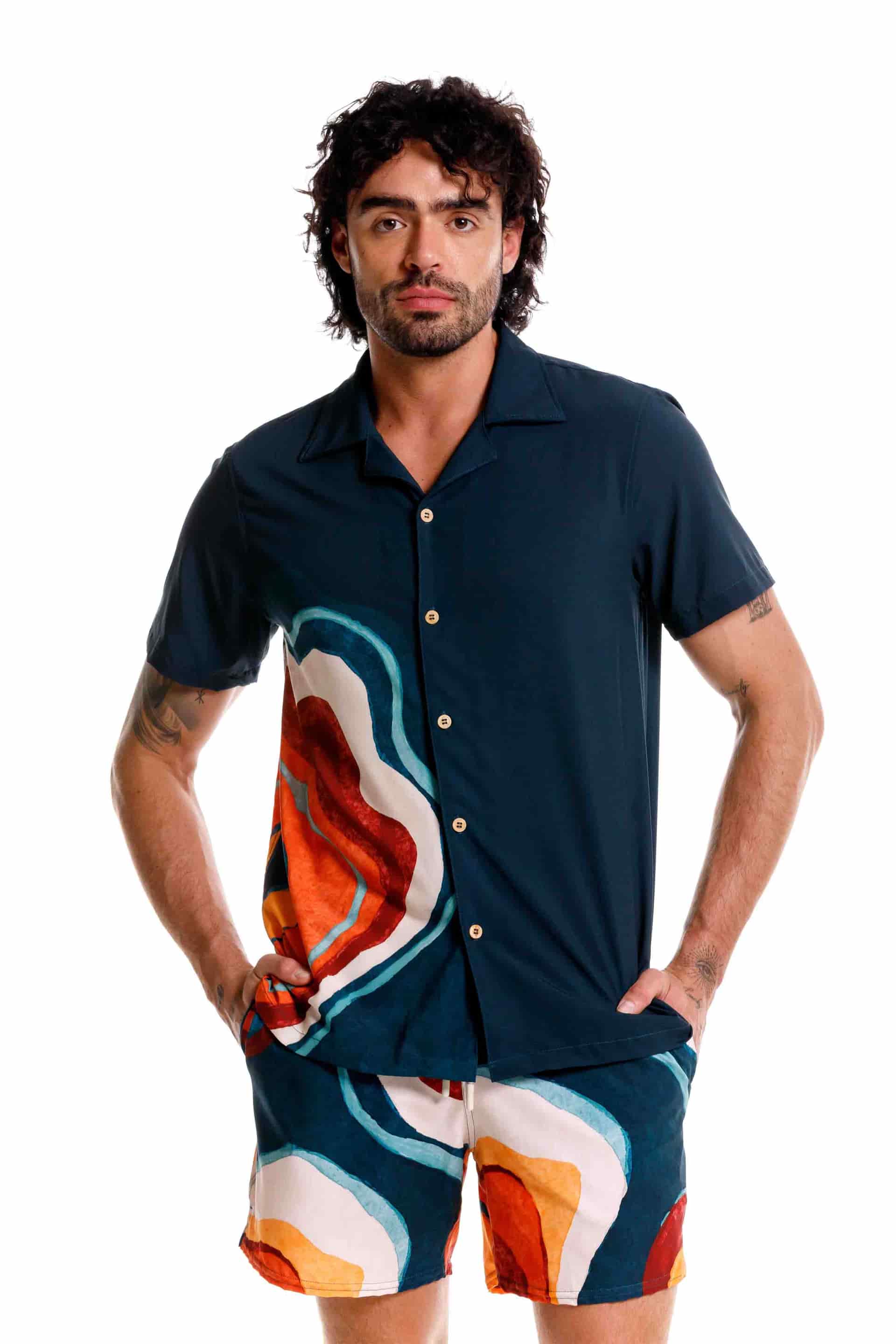 Camisa Playera Nebula Verde - miniatura 1
