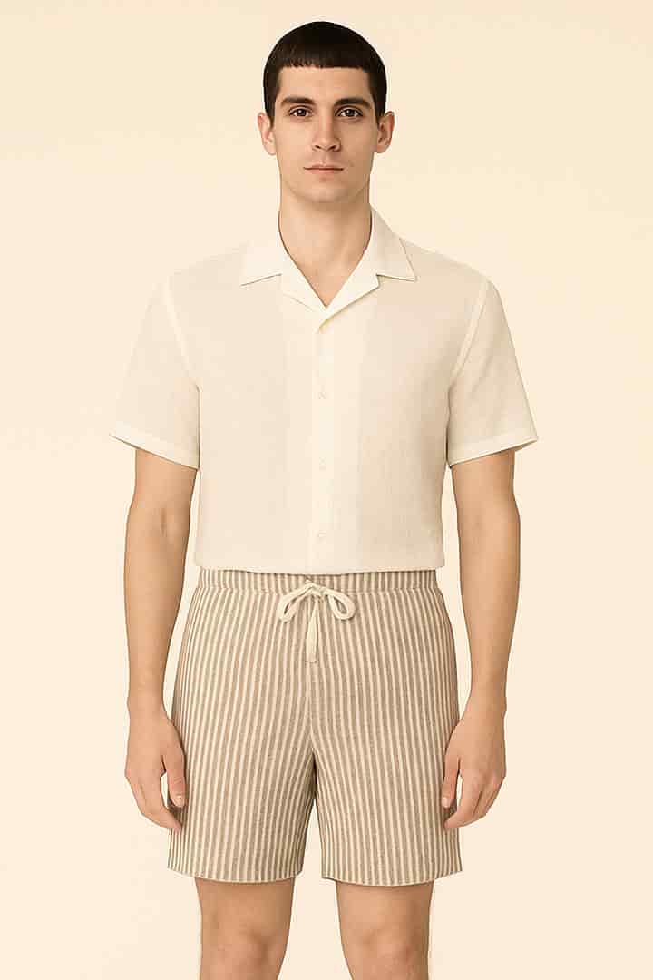 Camisa beige - miniatura 1