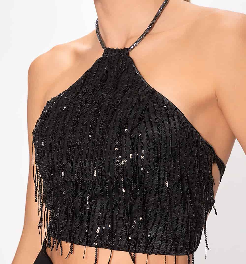 Blusa crop con espalda descubierta y tir - miniatura 7