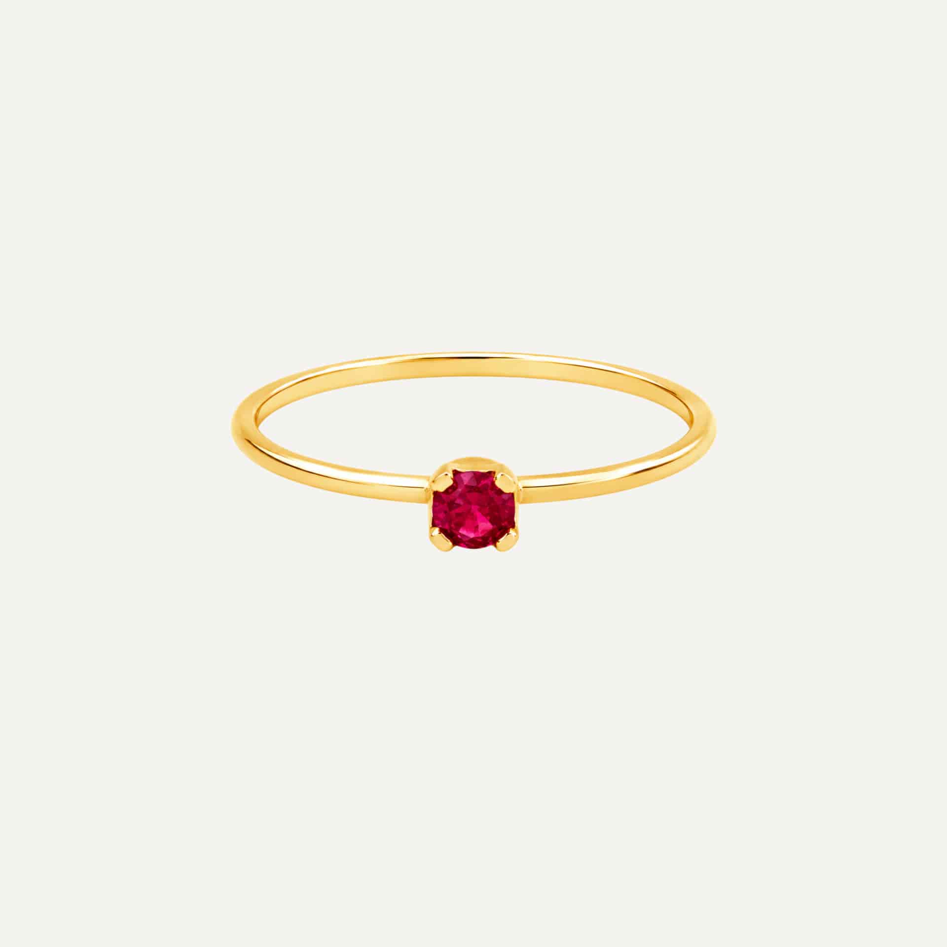 Anillo Birthstone liso - miniatura 2