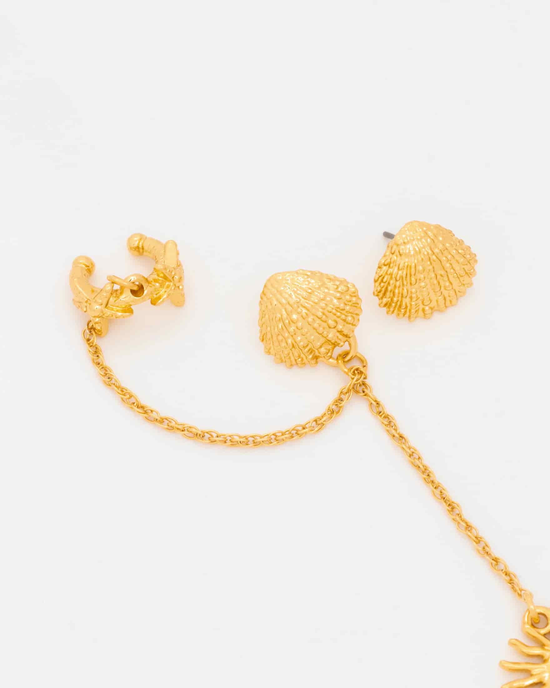 Aretes Solitario Concha - miniatura 3