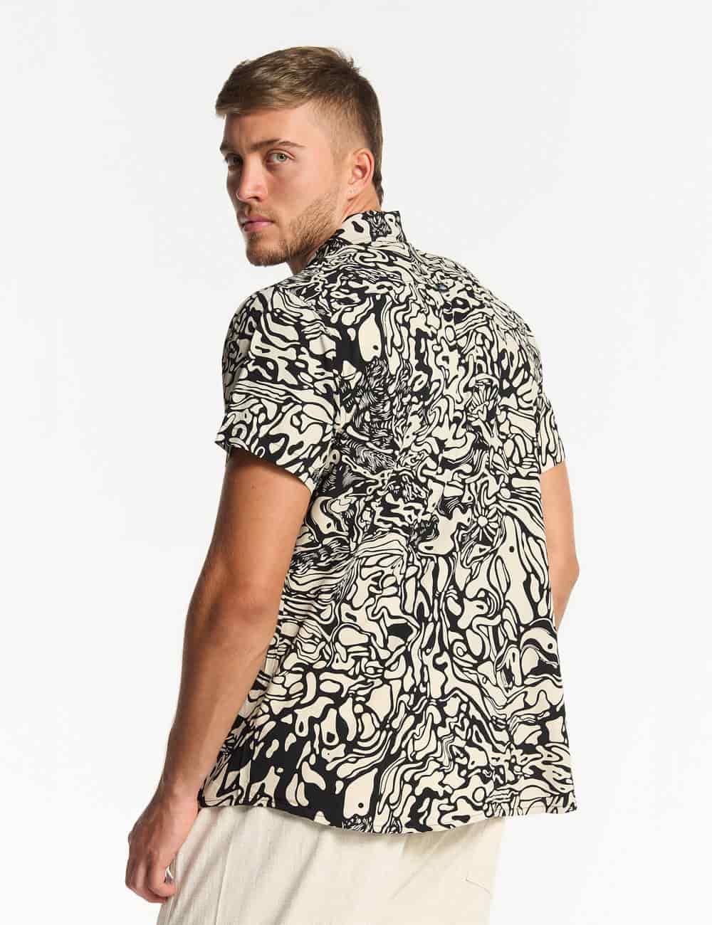 Camisa Regular Fit Pareidolia  negro + crudo Hombre - miniatura 2