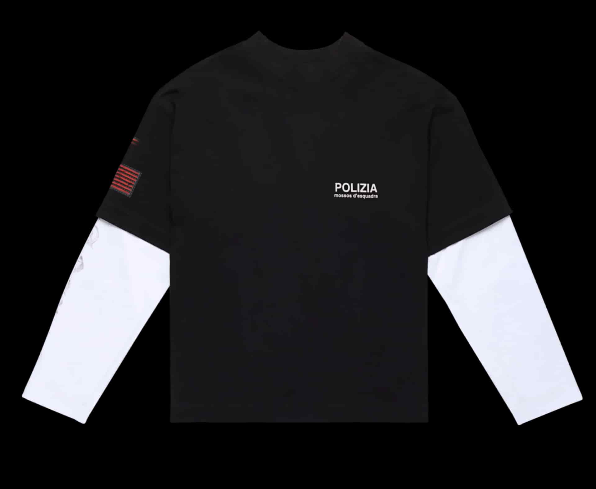POLIZIA BLACK/WHITE DOUBLE SLEEVE - miniatura 9