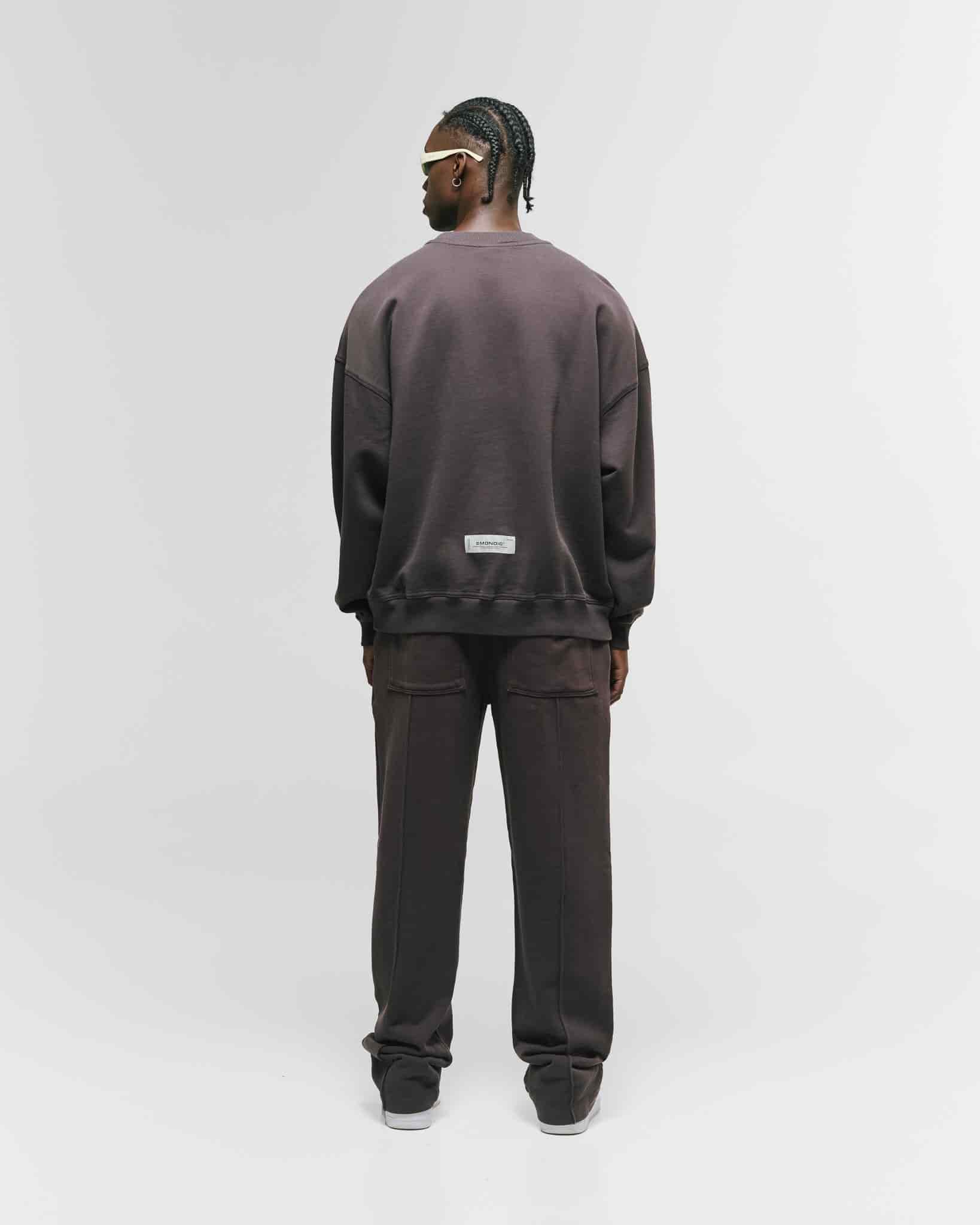 Crewneck Oversized Básico V4 - Café Chocolate - miniatura 4