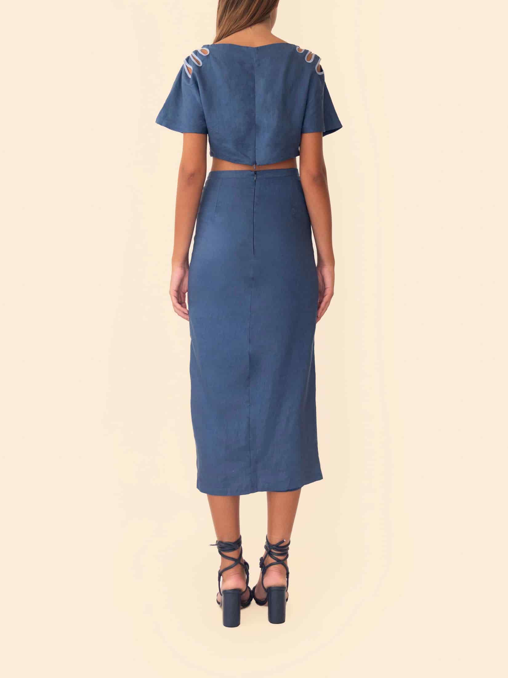 AYLA SKIRT NAUTIC BLUE - miniatura 4
