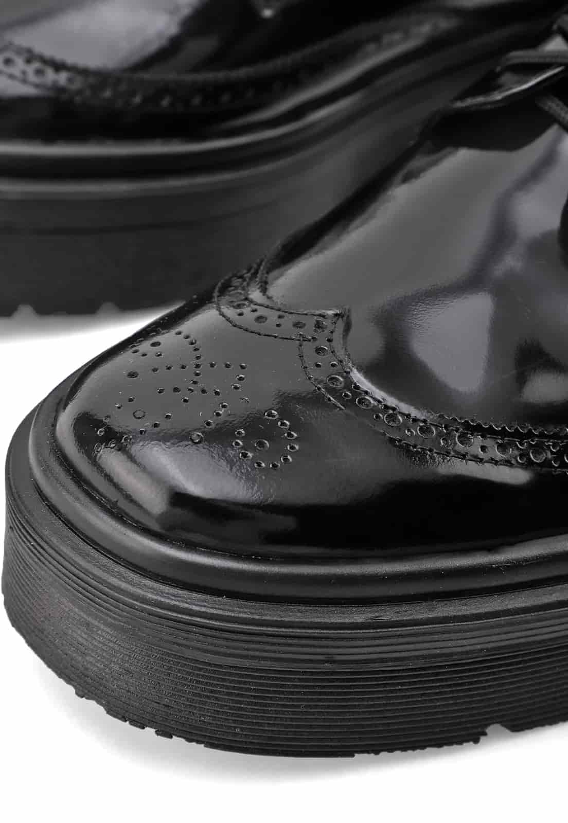Zapatos oxford negros suela chunky - miniatura 6