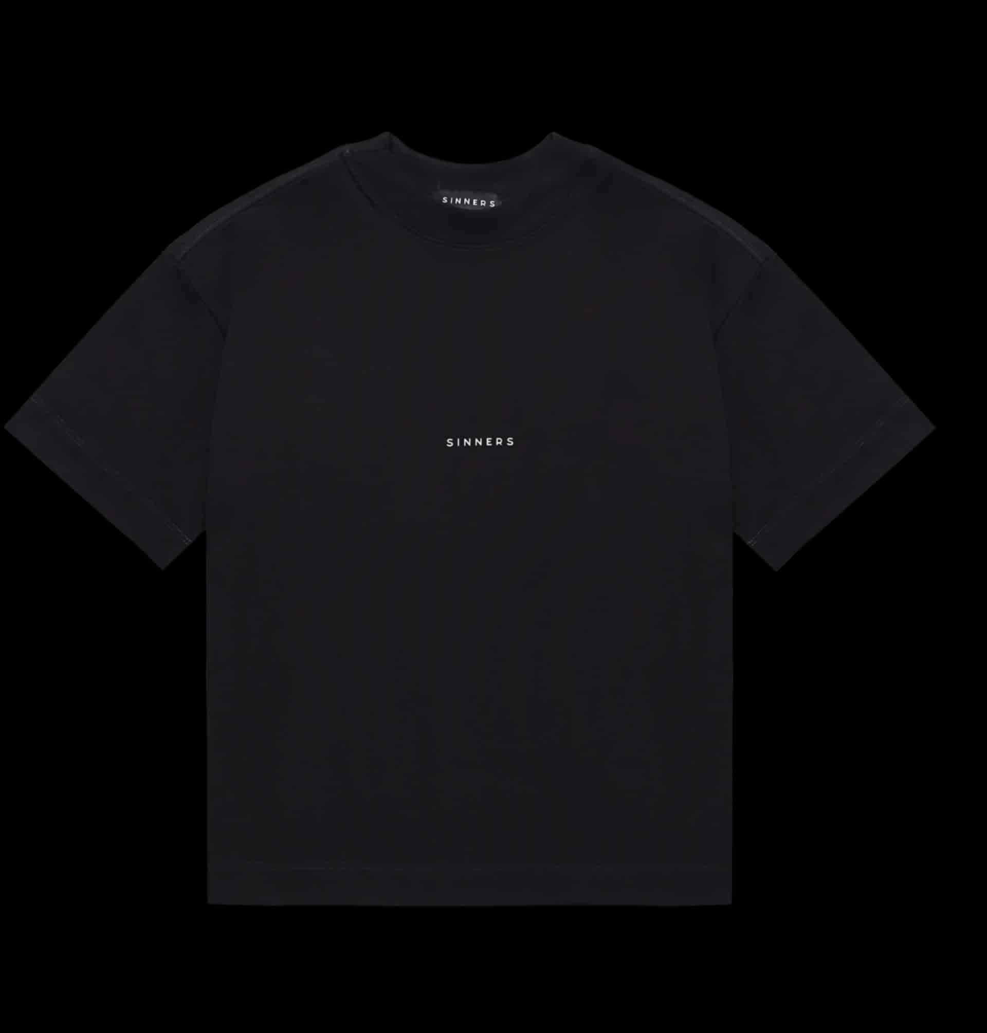 CENTER LOGO BLACK T-SHIRT - miniatura 1