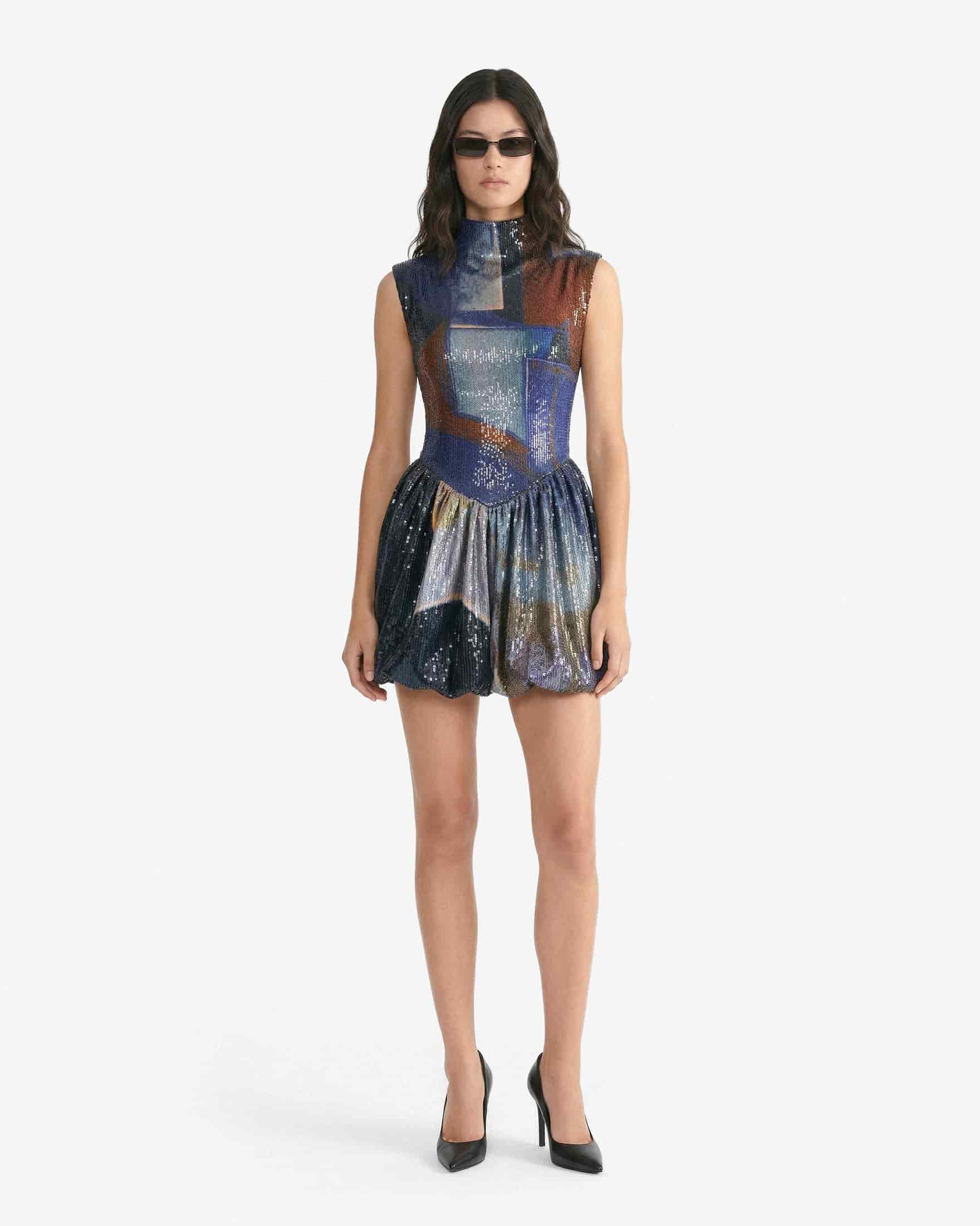 Sequin Bubble Mini Dress - Diving - miniatura 2