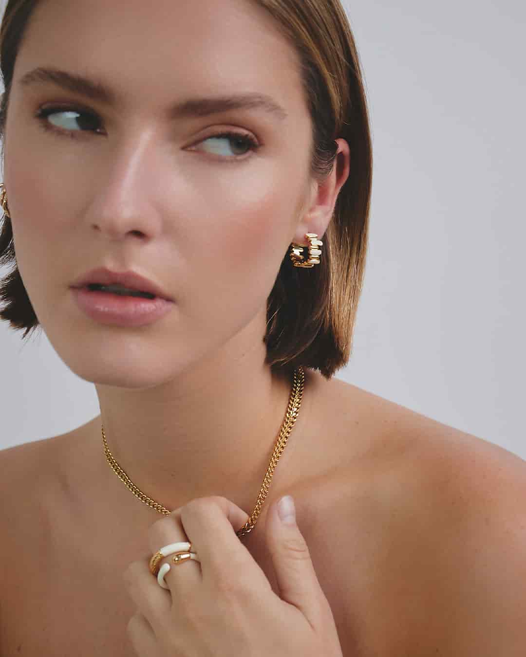 Collar Trenzado Ancho Acero Inoxidable - miniatura 2