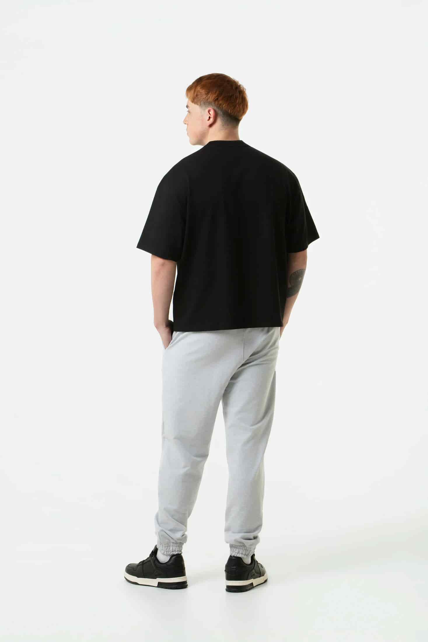 PANTALON JOGG COLOR GRIS JASPE CLARO - miniatura 6
